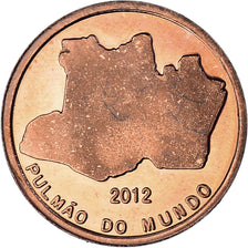 Coin, Brazil, 20 Reis, 2012, Amazonie., MS(63), Acier plaqué cuivre