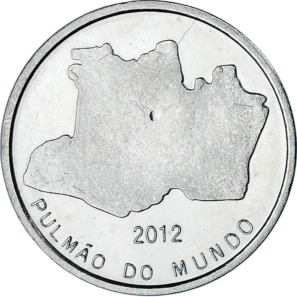 Coin, Brazil, 40 Reis, 2012, Amazonie., MS(63), Acier plaqué nickel