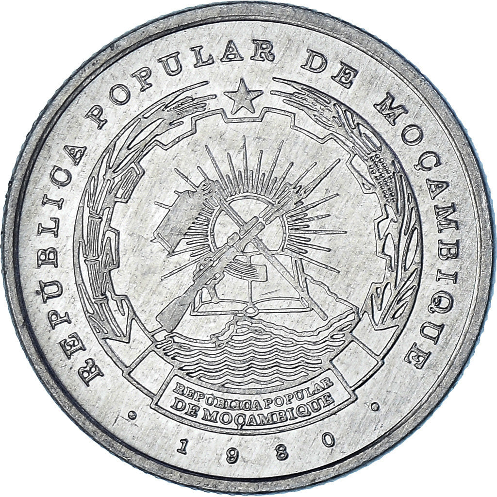 Monnaie, Mozambique, 2,5 Meticais, 1980, FDC, Aluminium