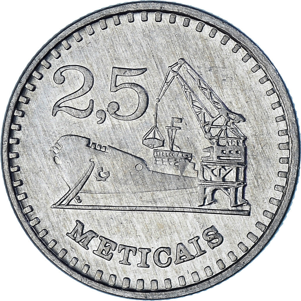 Monnaie, Mozambique, 2,5 Meticais, 1980, FDC, Aluminium