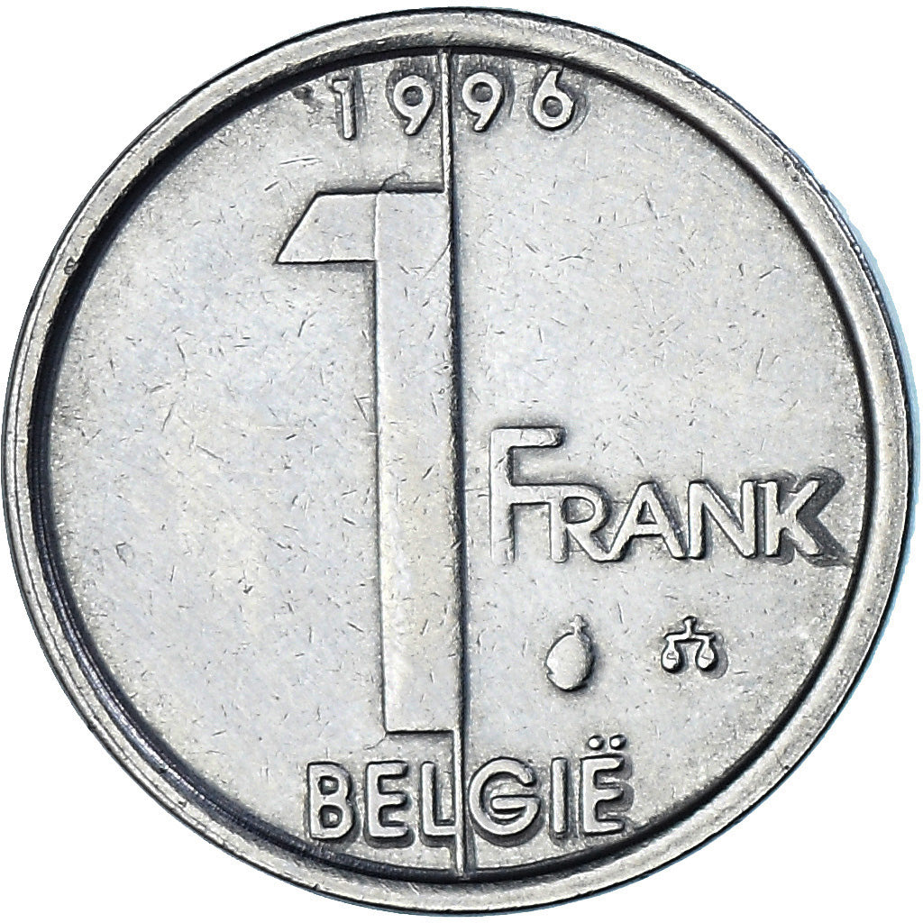 Munten, België, Albert II, Franc, 1996, ZF, Nickel Plated Iron, KM:188