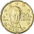 Grécia, 20 Euro Cent, 2008, Athens, MS(63), Latão, KM:212