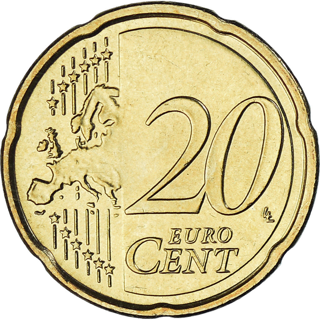 Griekenland, 20 Euro Cent, 2008, Athens, UNC-, Tin, KM:212