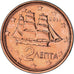 Grecia, 2 Euro Cent, 2011, Athens, SPL, Acciaio placcato rame, KM:182