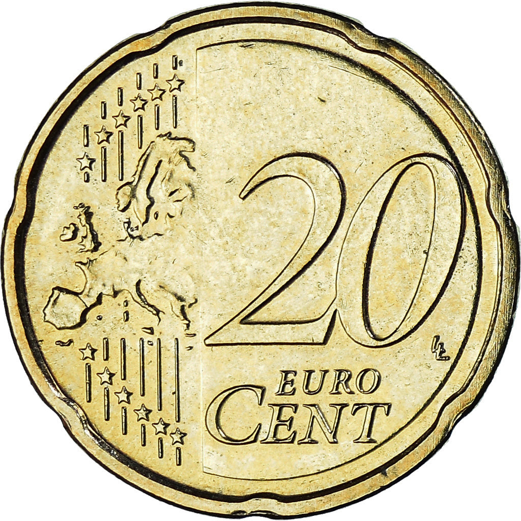 Luxemburgo, 20 Euro Cent, 2019, Henri I, MS(64), Nordic gold