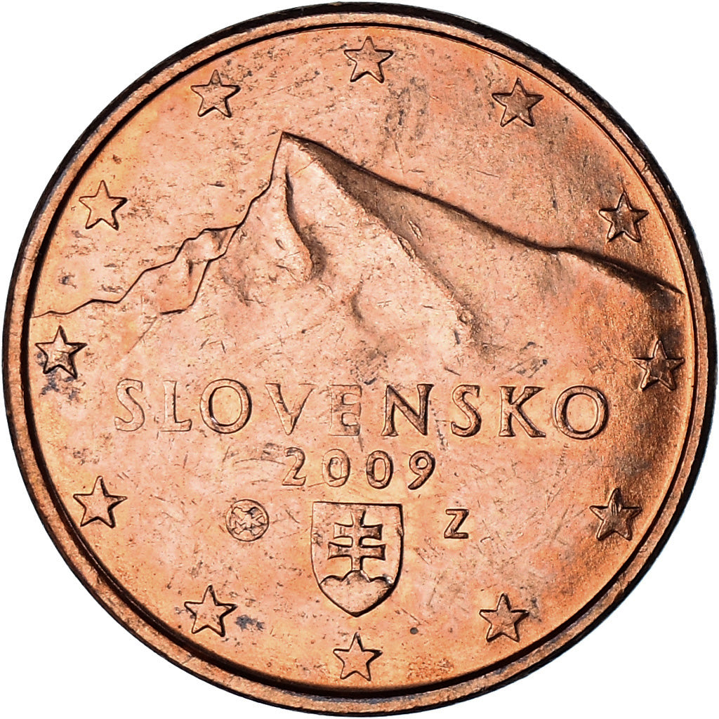 Slovacchia, 5 Euro Cent, 2009, SPL-, Acciaio placcato rame, KM:New
