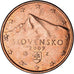 Słowacja, 5 Euro Cent, 2009, AU(55-58), Miedź platerowana stalą, KM:New