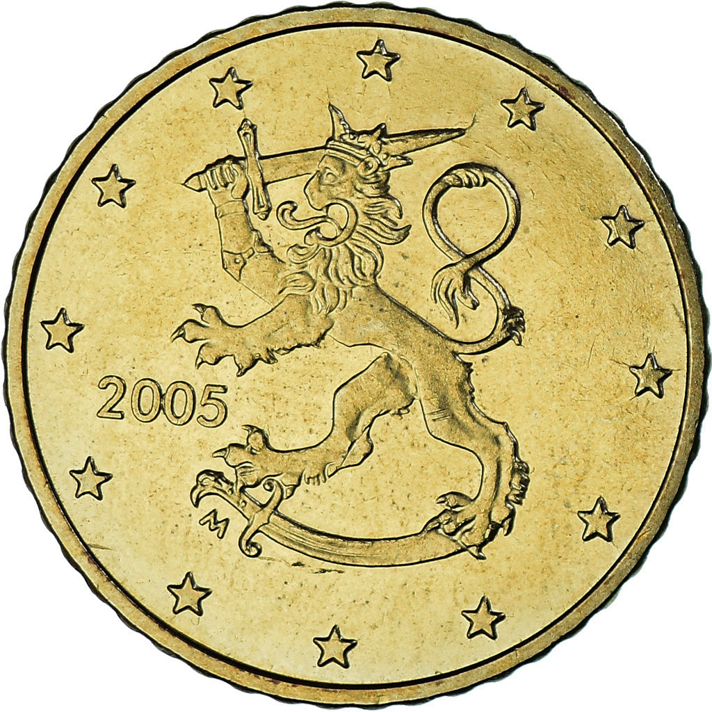 Finlandia, 50 Euro Cent, 2005, Vantaa, BB+, Ottone, KM:103