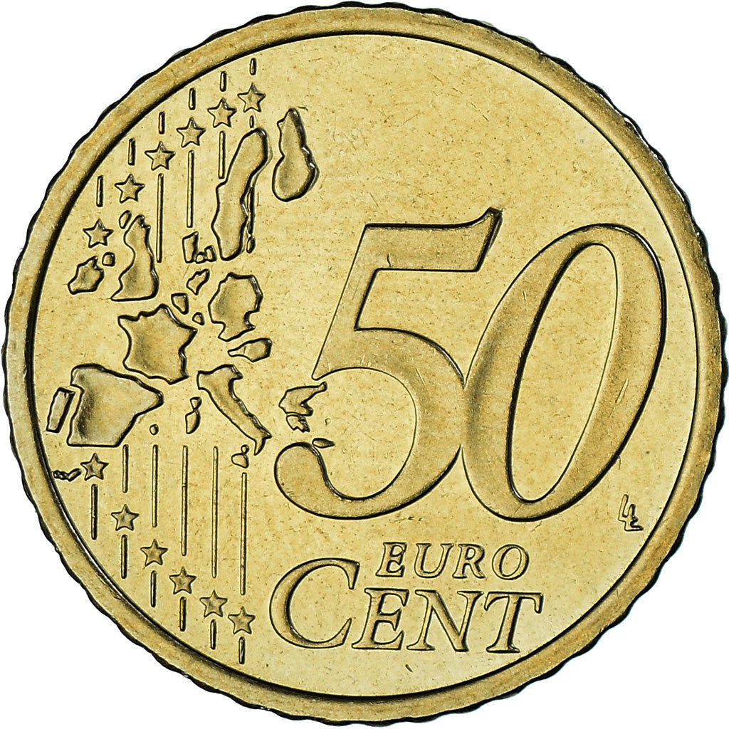 Finlandia, 50 Euro Cent, 2005, Vantaa, BB+, Ottone, KM:103