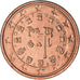 Portugal, 2 Euro Cent, 2005, EF(40-45), Copper Plated Steel, KM:741
