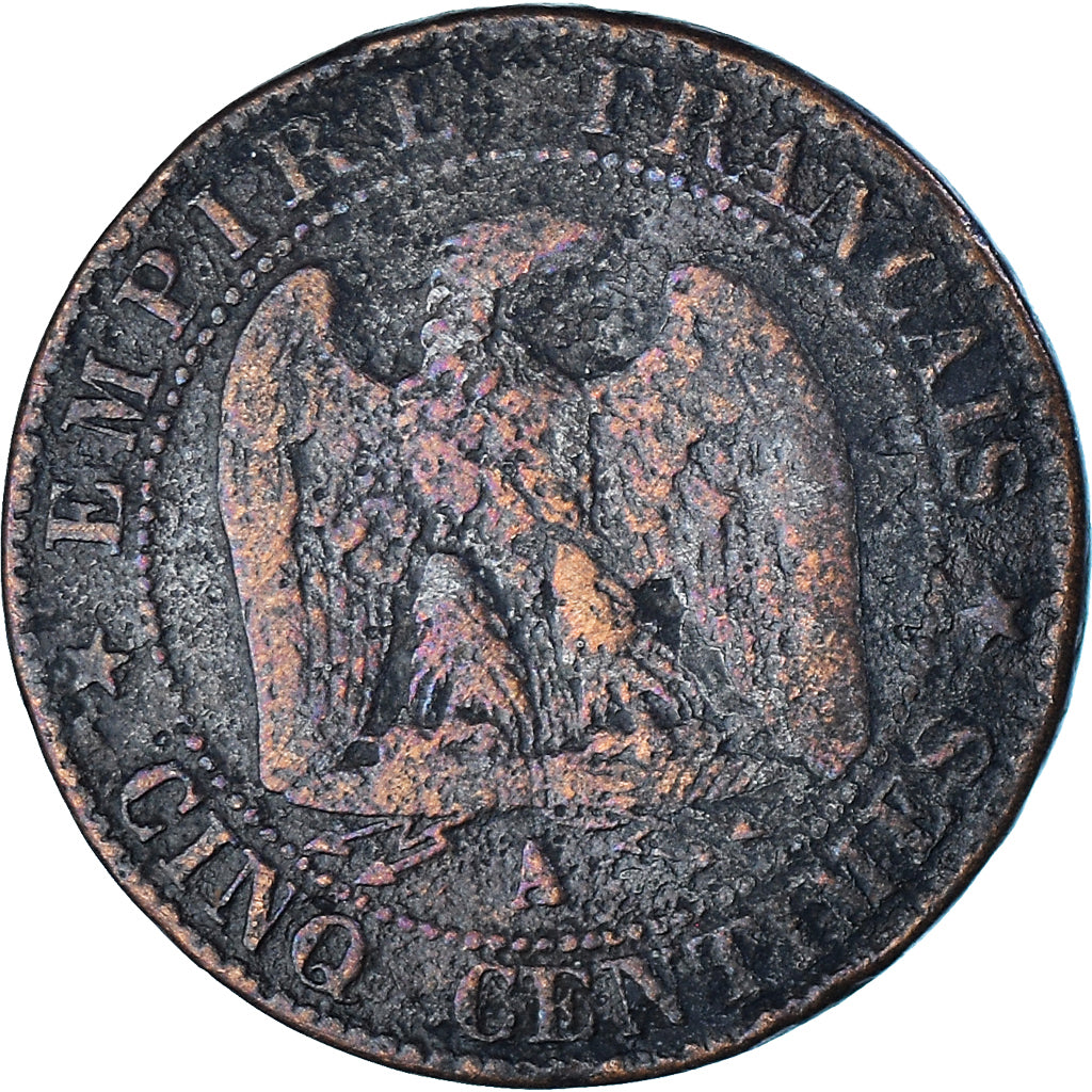 Moneta, Francja, Napoleon III, Napoléon III, 5 Centimes, 1853, Paris