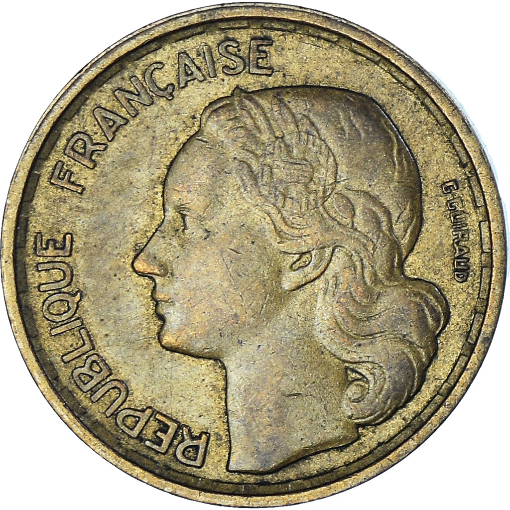 Coin, France, Guiraud, 10 Francs, 1958, Paris, VF(30-35), Aluminum-Bronze