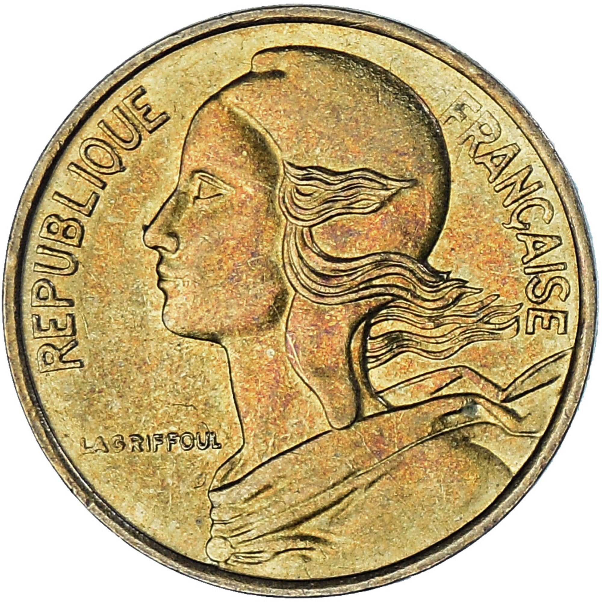 Munten, Frankrijk, Marianne, 5 Centimes, 1988, Paris, ZF, Aluminum-Bronze