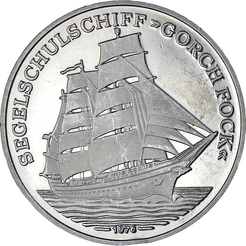 Alemania, medalla, Medaille 1976 Segelschiff Gorch Fock - Seemann., 1976, SC