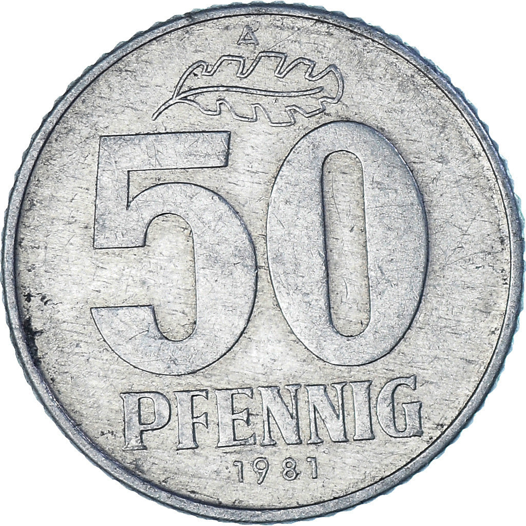 Monnaie, République démocratique allemande, 50 Pfennig, 1981, Berlin, TTB