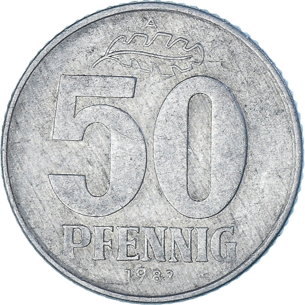 Moeda, ALEMANHA - REPÚBLICA DEMOCRÁTICA, 50 Pfennig, 1982, Berlin, EF(40-45)