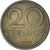 Münze, GERMAN-DEMOCRATIC REPUBLIC, 20 Pfennig, 1971, Berlin, SS, Messing, KM:11