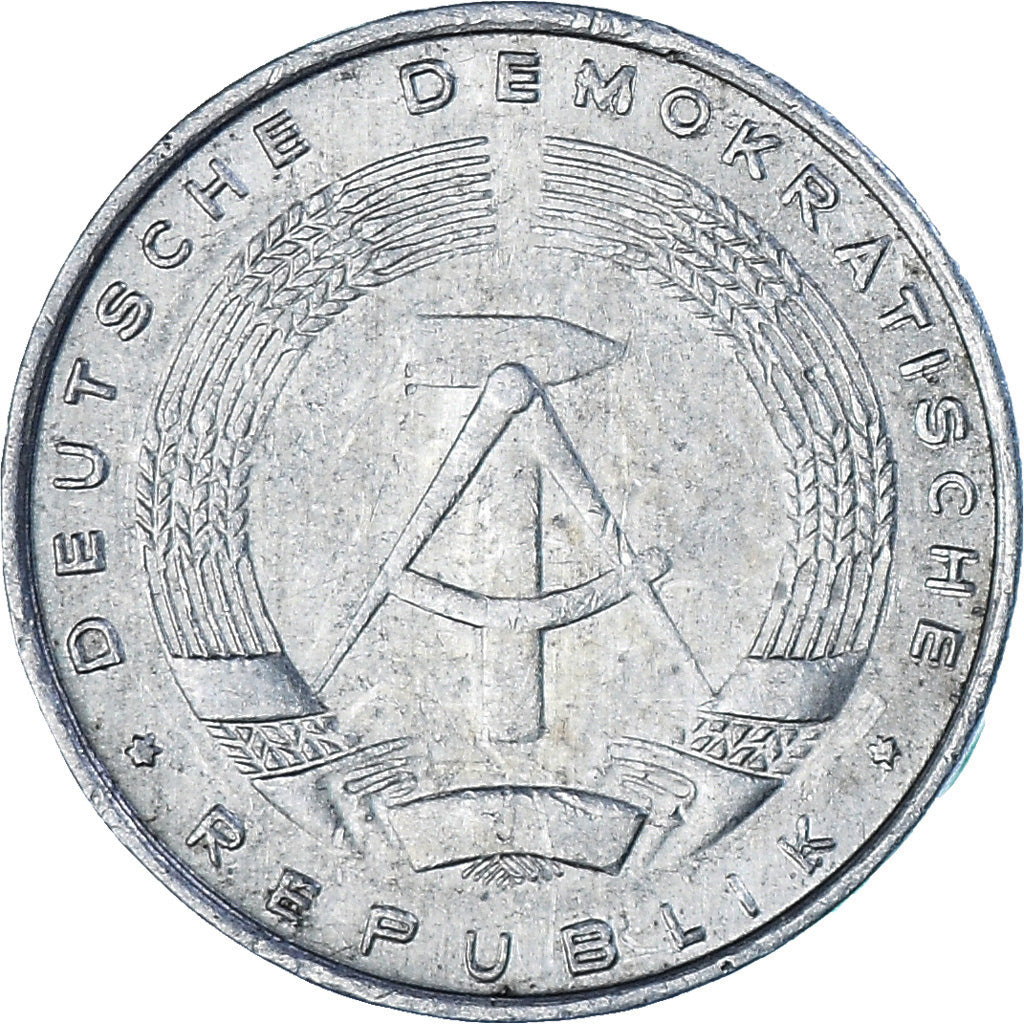 Moneda, REPÚBLICA DEMOCRÁTICA ALEMANA, 5 Pfennig, 1968, Berlin, MBC, Aluminio