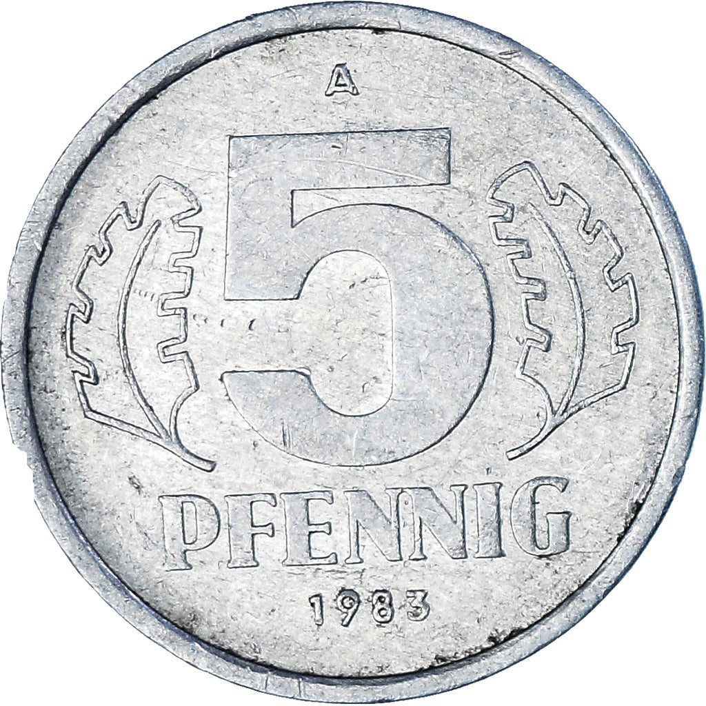 Monnaie, République démocratique allemande, 5 Pfennig, 1983, Berlin, TTB