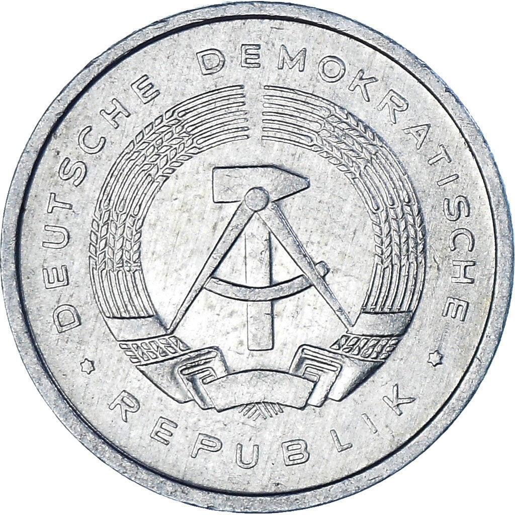 Coin, GERMAN-DEMOCRATIC REPUBLIC, 5 Pfennig, 1988, Berlin, EF(40-45), Aluminum