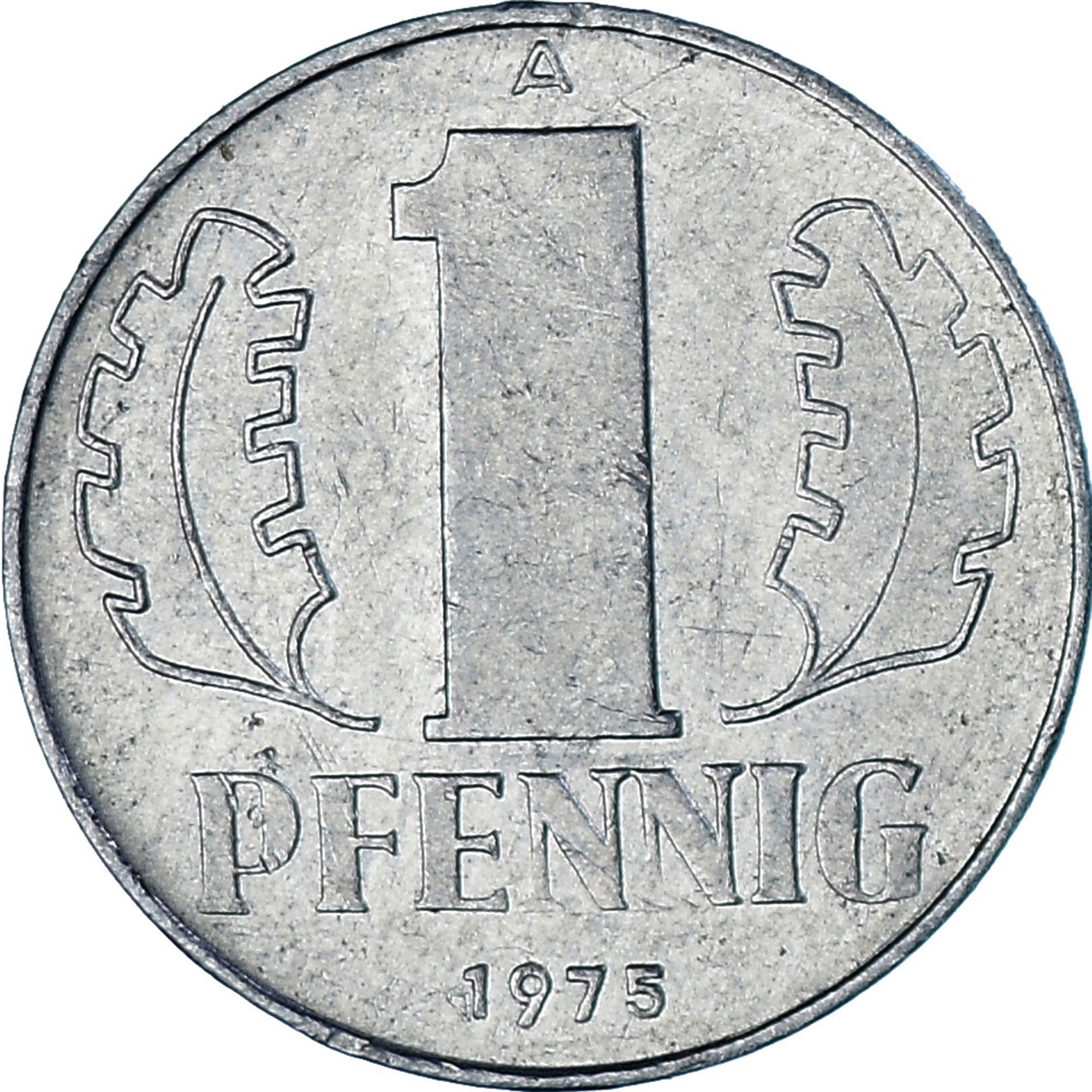 Coin, GERMAN-DEMOCRATIC REPUBLIC, Pfennig, 1975, Berlin, EF(40-45), Aluminum