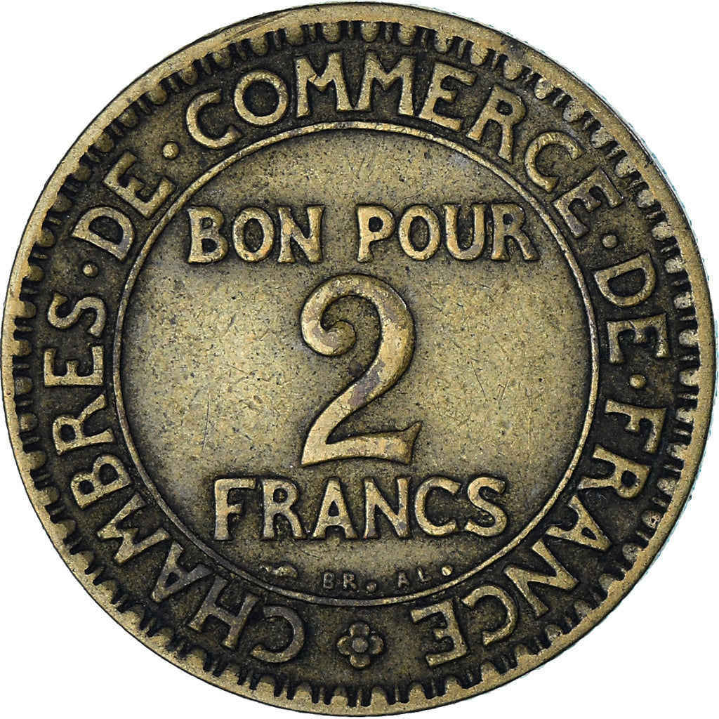 Munten, Frankrijk, Chambre de commerce, 2 Francs, 1922, Paris, FR+