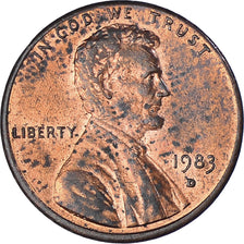 Coin, United States, Lincoln Cent, Cent, 1983, U.S. Mint, Denver, EF(40-45)