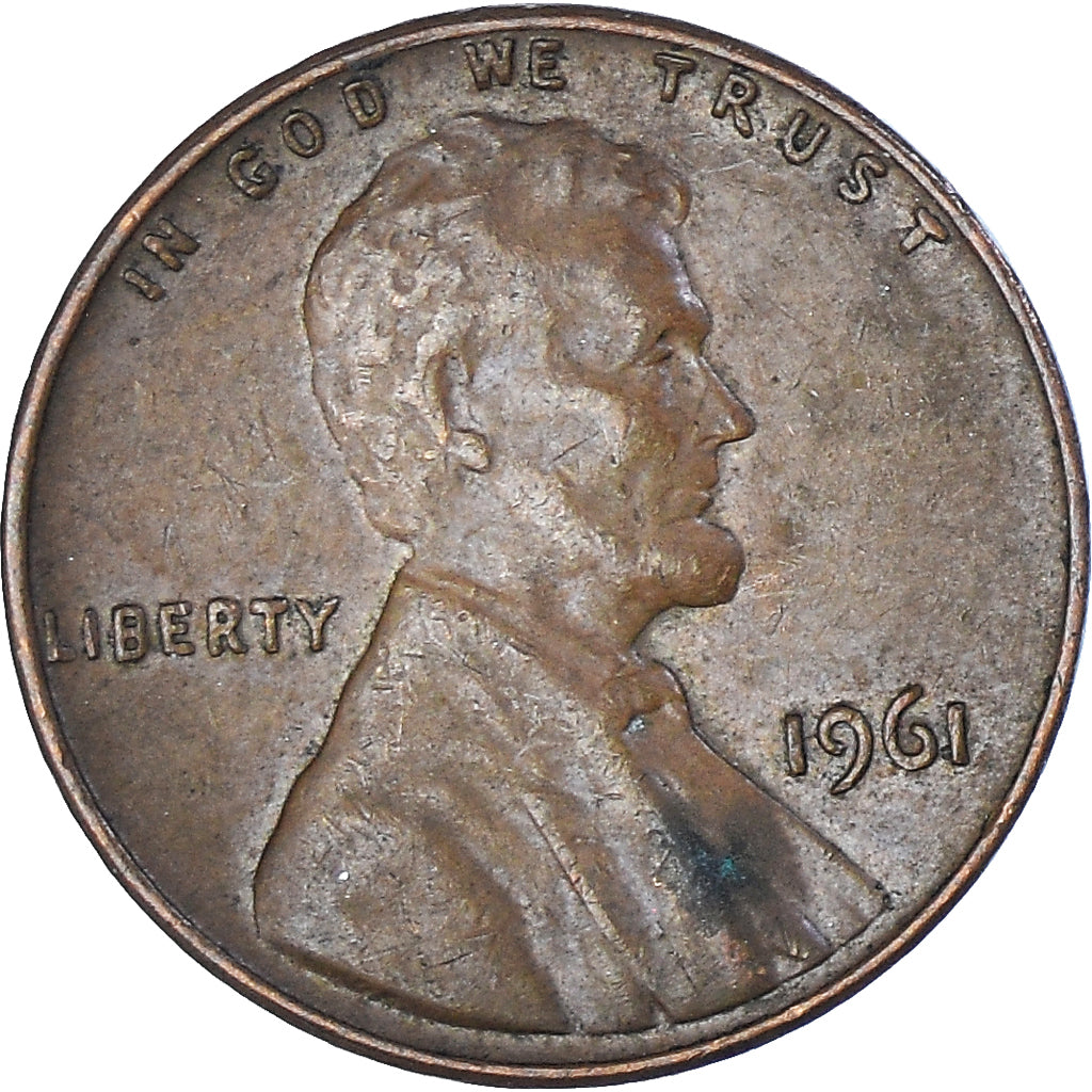 Moneta, USA, Lincoln Cent, Cent, 1961, U.S. Mint, Philadelphia, EF(40-45)