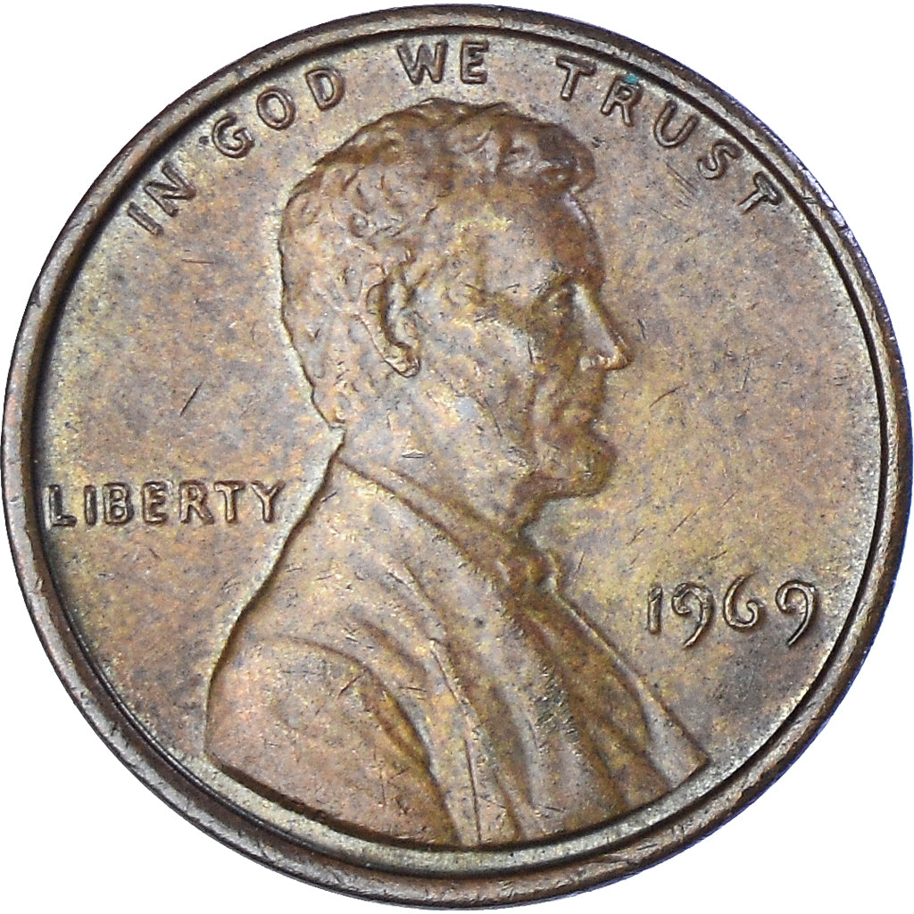 Münze, Vereinigte Staaten, Lincoln Cent, Cent, 1969, U.S. Mint, Philadelphia