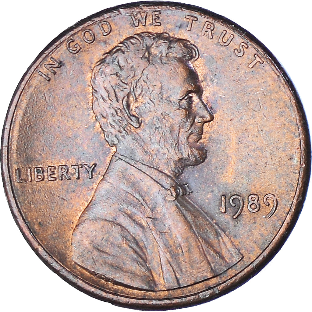 Münze, Vereinigte Staaten, Lincoln Cent, Cent, 1989, U.S. Mint, Philadelphia