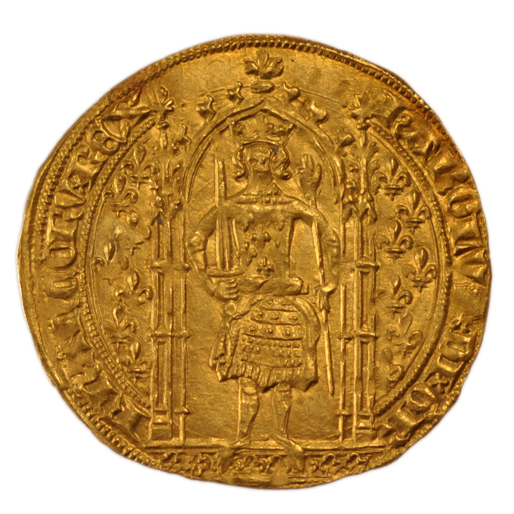 FRANCE, Franc à pied, 1365, AU(55-58), Gold, Duplessy #360, 3.80