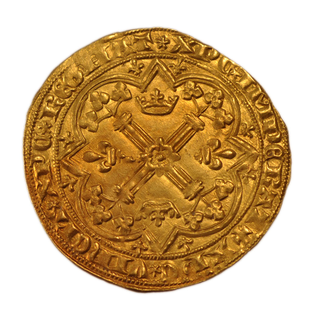 FRANCE, Franc à pied, 1365, AU(55-58), Gold, Duplessy #360, 3.80