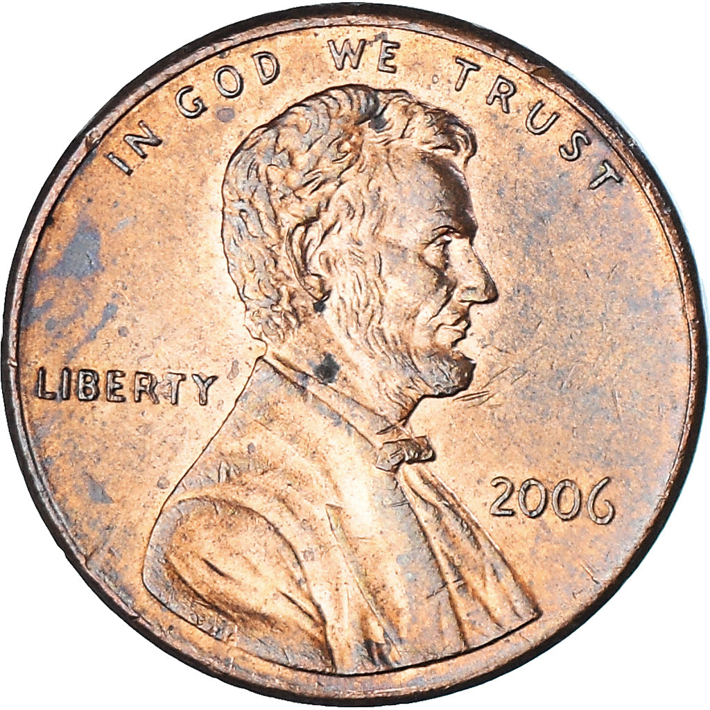 Coin, United States, Lincoln Cent, Cent, 2006, U.S. Mint, Philadelphia