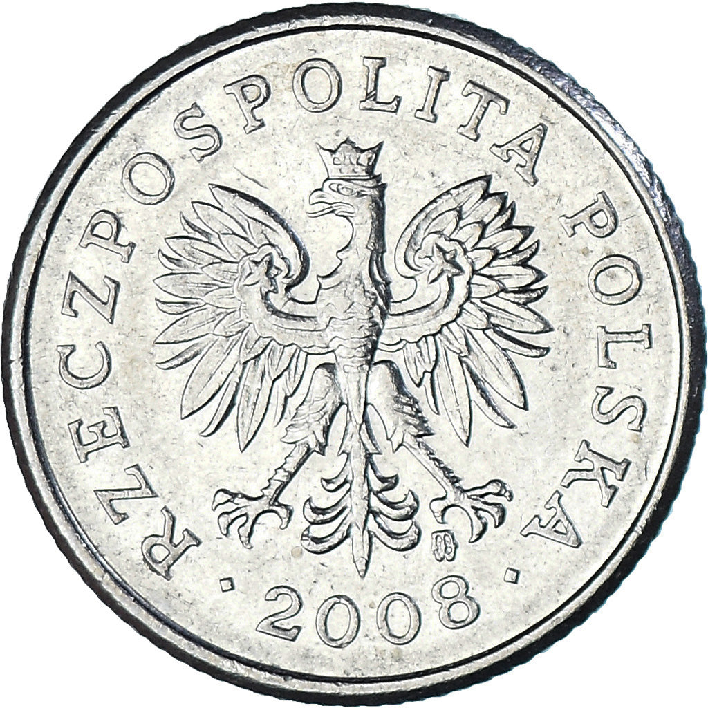 Moneta, Polonia, 20 Groszy, 2008, Warsaw, SPL-, Rame-nichel, KM:280