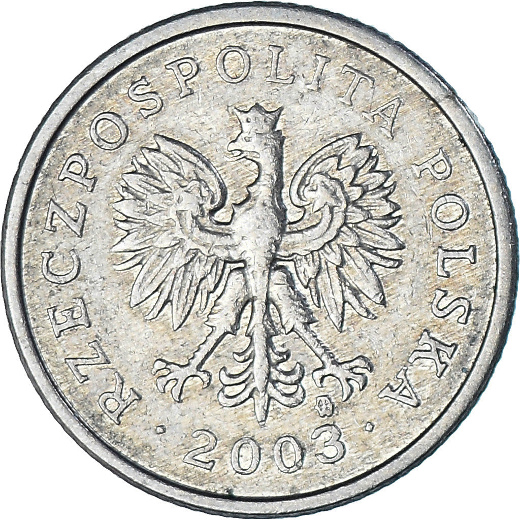 Moneta, Polonia, 20 Groszy, 2003, Warsaw, BB+, Rame-nichel, KM:280