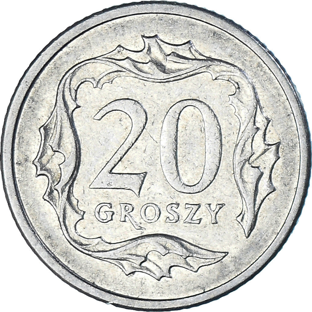 Moneta, Polonia, 20 Groszy, 2003, Warsaw, BB+, Rame-nichel, KM:280