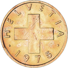 Coin, Switzerland, Rappen, 1975, Bern, MS(63), Bronze, KM:46