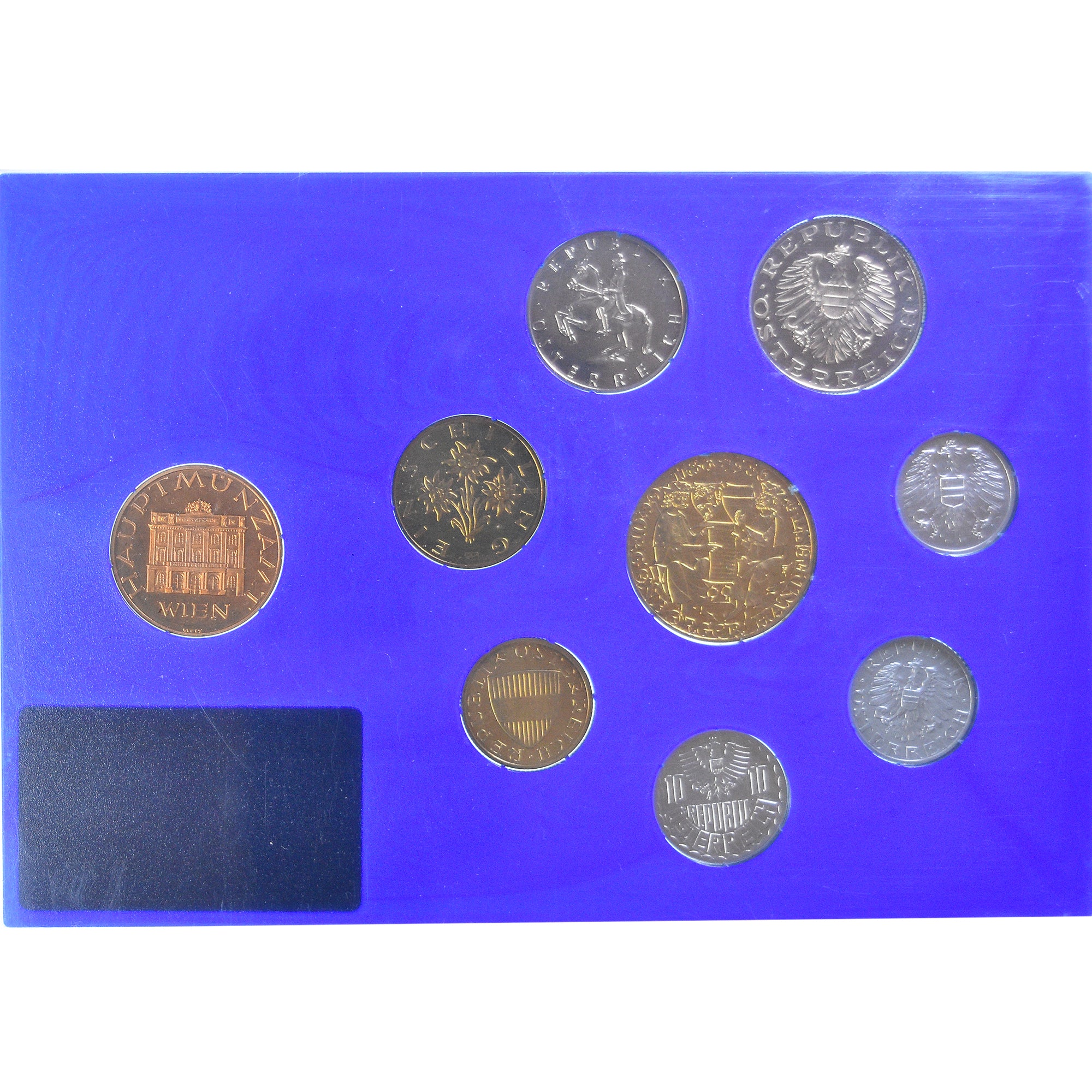 Moneta, Austria, Set, 1986, Vienna, Série BE 8 Monnaies AUTRICHE Vienne.FDC
