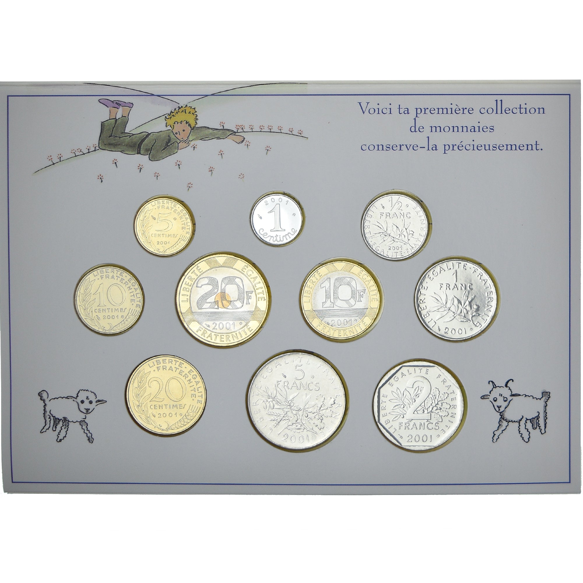 Moneda, Francia, Petit Prince, Set, 2001, Paris, BU, FDC, Sin información
