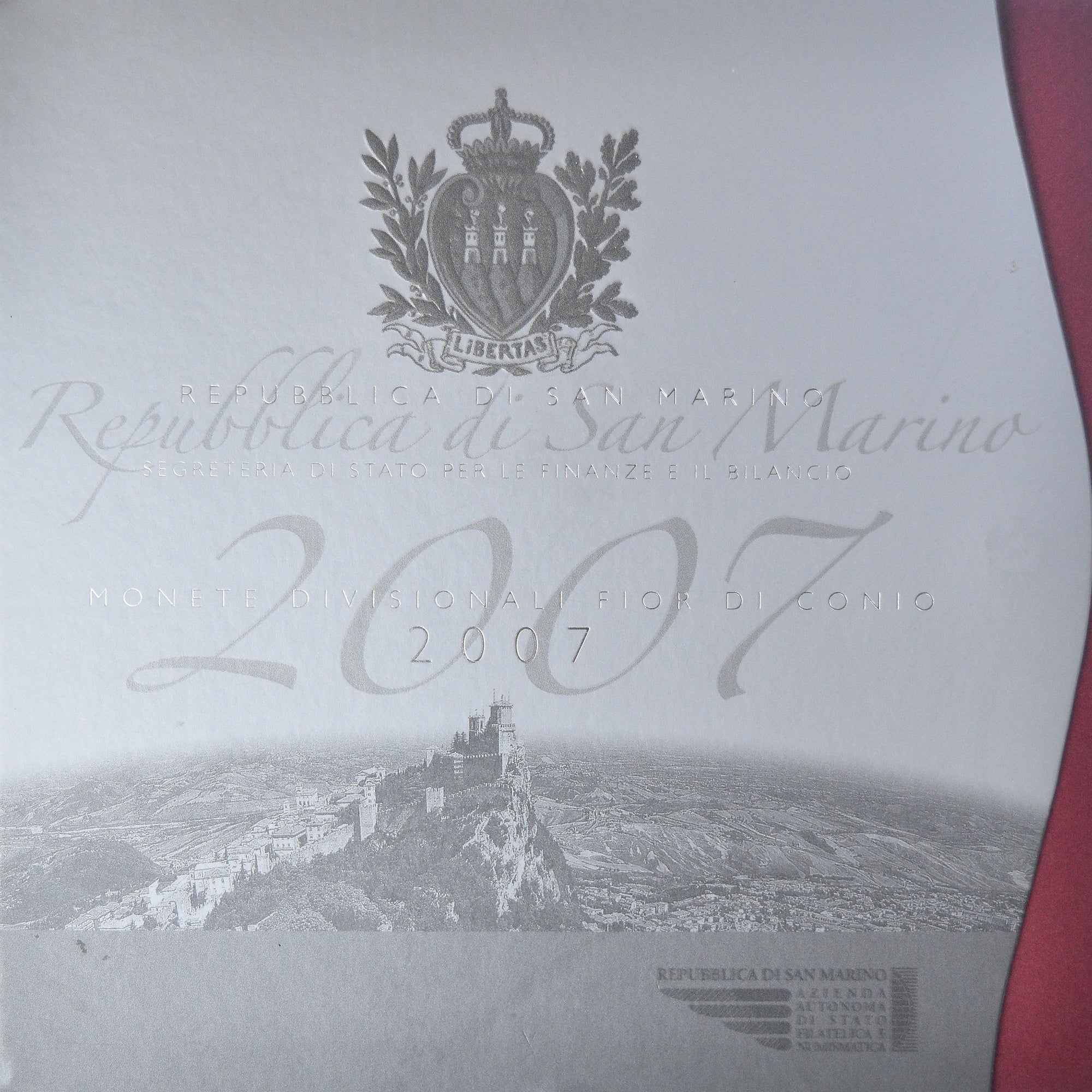 San Marino, Set, 2007, MS(65-70), Bimetaliczny