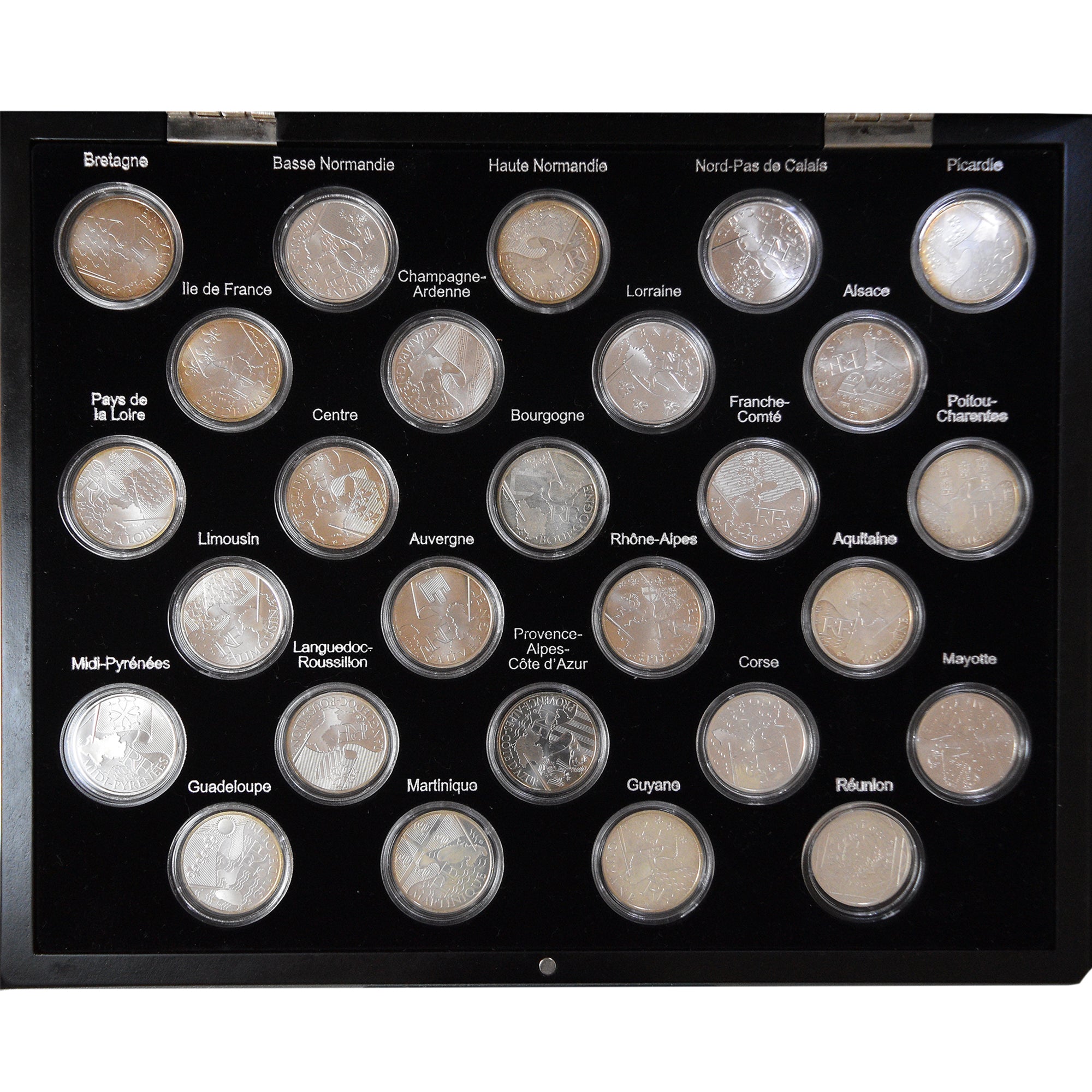 Francia, Set, 2010, Coffret 27 monnaies - 10 euro des Régions.FDC, FDC, N.C.