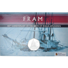 Coin, British Antarctic Territory, 50 Pence, 2022, Pobjoy Mint, Fram.FDC