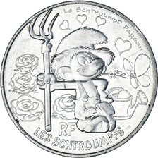 France, 10 Euro, 2020, Schtroumpf paysan., TTB, Argent