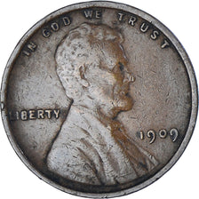 Coin, United States, Lincoln Cent, Cent, 1909, U.S. Mint, Philadelphia