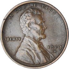 Coin, United States, Lincoln Cent, Cent, 1909, U.S. Mint, San Francisco