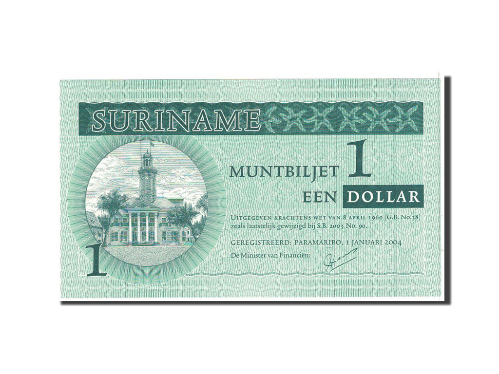 Surinam, 1 Dollar, 2004, 2004-01-01, KM:155, UNC(65-70)