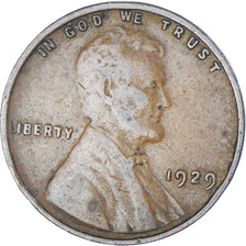 Coin, United States, Lincoln Cent, Cent, 1929, U.S. Mint, Philadelphia