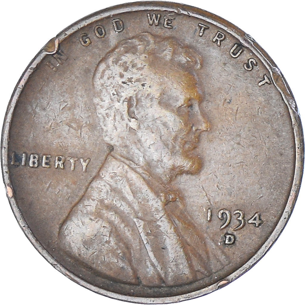 Coin, United States, Cent, 1934, Denver, EF(40-45), Bronze, KM:132