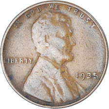 Coin, United States, Lincoln Cent, Cent, 1935, U.S. Mint, Philadelphia