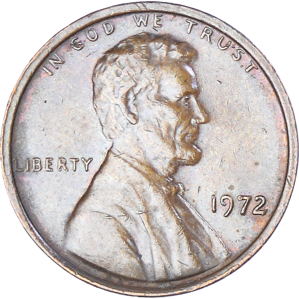 Coin, United States, Lincoln Cent, Cent, 1972, U.S. Mint, Philadelphia